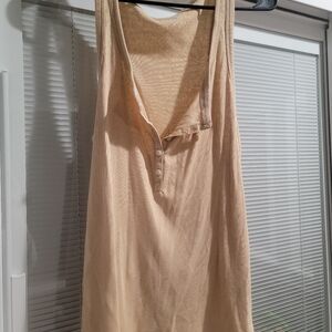 Pale yellow ribbed crop top